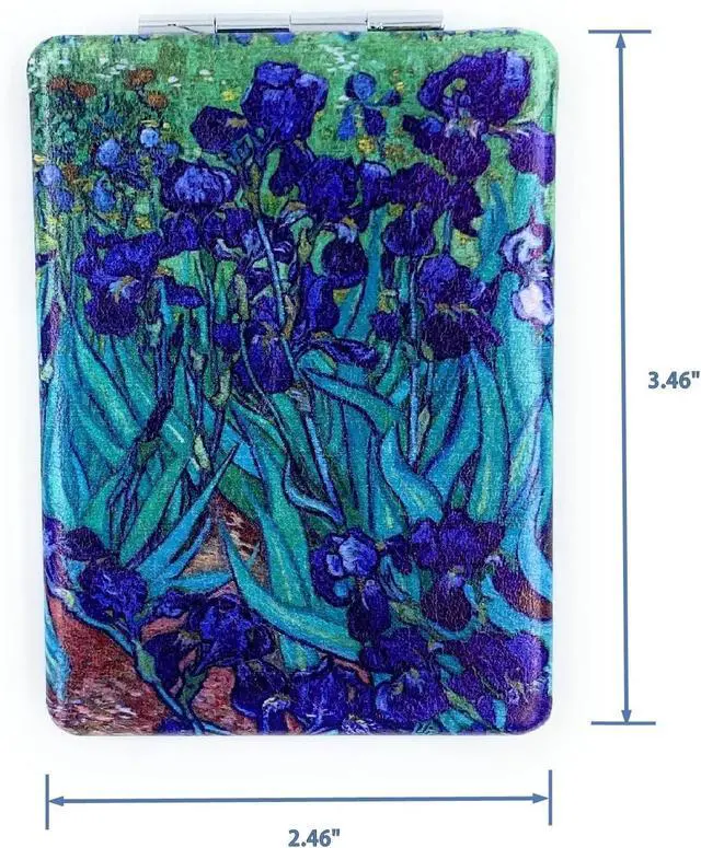 Alt view image 2 of 5 - Art Decor Rectangular Mirror, Foldable, Portable, Magnifying, 3.46 x 2.46 x 0.4 Inches, Van Gogh
