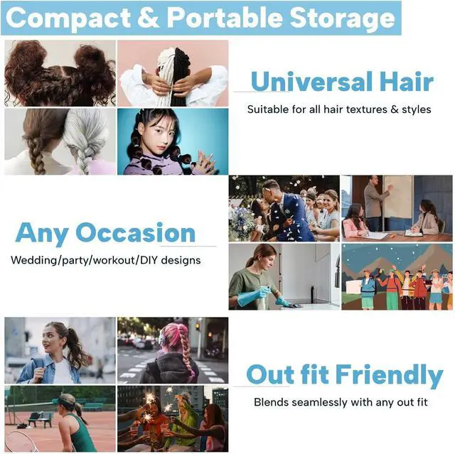 Alt view image 7 of 7 - 500 Clear Elastic Hair Ties Strong Stretchy Bands for Women & All Hair | 500 small clear hair ties, stretchy & gentle, no damage, for weddings, braids, ponytails & daily styles