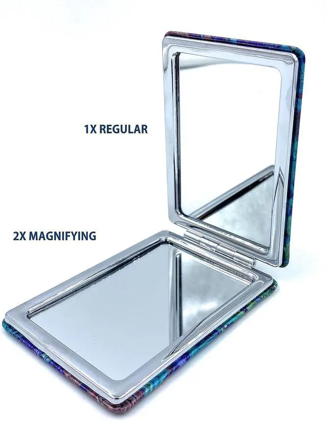 Alt view image 5 of 5 - Art Decor Rectangular Mirror, Foldable, Portable, Magnifying, 3.46 x 2.46 x 0.4 Inches, Van Gogh