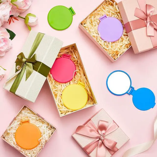 Alt view image 5 of 7 - Jetec 12 Pieces Compact Mirrors Gifts Bulk,Bright Colors | Small Pocket Mirrors, Mini Portable Folding Makeup Mirrors for Travel Purse, Party Favors, Wedding Birthday Goodie Bags Gifts