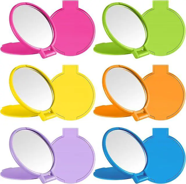 Main image of Jetec 12 Pieces Compact Mirrors Gifts Bulk,Bright Colors | Small Pocket Mirrors, Mini Portable Folding Makeup Mirrors for Travel Purse, Party Favors, Wedding Birthday Goodie Bags Gifts