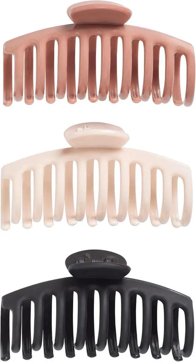 Alt view image 7 of 7 - Goody Classics Large Sprial Claw Clips , Assorted Colors - Great for Easily Pulling Up Your Hair - Pain-Free Hair Accessories for Women, Men, Boys, and Girls, 3 Count (Pack of 1)