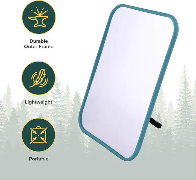Alt view image 2 of 6 - Coghlan's Camping Mirror - Lightweight, Compact, Design for Hiking, Backpacking, Travel, and Outdoor Adventures, Durable and Portable Survival Mirror for Easy Packing