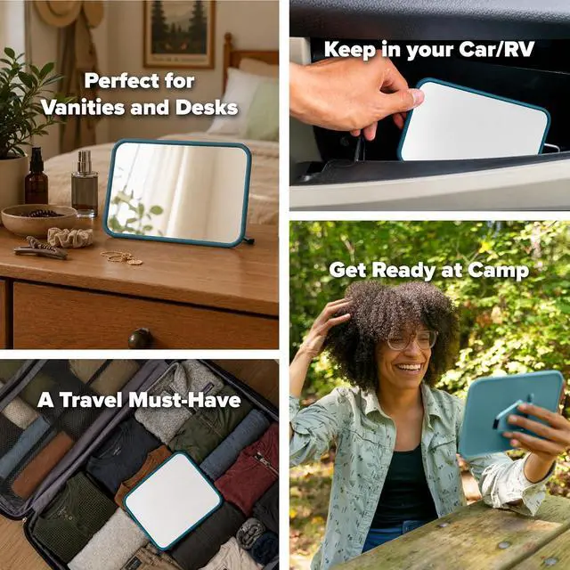Alt view image 4 of 6 - Coghlan's Camping Mirror - Lightweight, Compact, Design for Hiking, Backpacking, Travel, and Outdoor Adventures, Durable and Portable Survival Mirror for Easy Packing