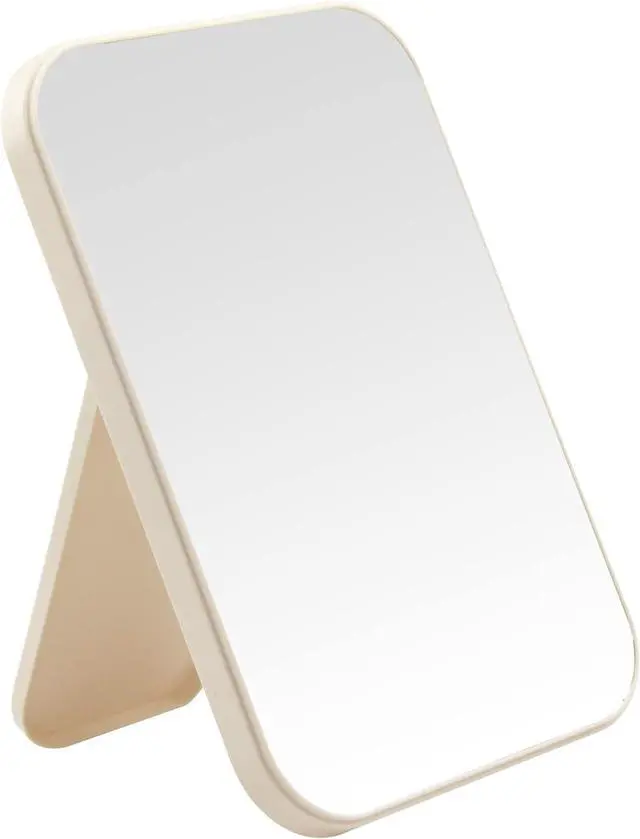 Main image of 8-Inch Desktop Makeup Mirror, Portable Princess Mirror,Table Desk Wall Hanging Dual-Purpose Square Mirror Khaki