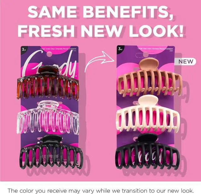 Alt view image 2 of 7 - Goody Classics Large Sprial Claw Clips , Assorted Colors - Great for Easily Pulling Up Your Hair - Pain-Free Hair Accessories for Women, Men, Boys, and Girls, 3 Count (Pack of 1)