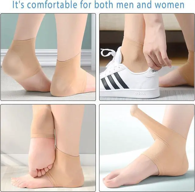 Alt view image 6 of 6 - Moisturizing Socks for Women Overnight,2 Pairs Heel Socks Gel Socks for Dry Cracked Feet Sleep