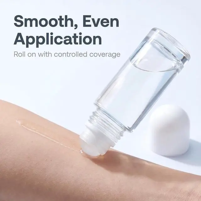 Alt view image 3 of 6 - White 50ML Glass Empty Roller Bottles with Plastic Roller Ball, Deodorant Roll On Containers Leak Proof Massage Ball Bottles with Cap for Essential Oil Perfume Cosmetics (2Pcs)