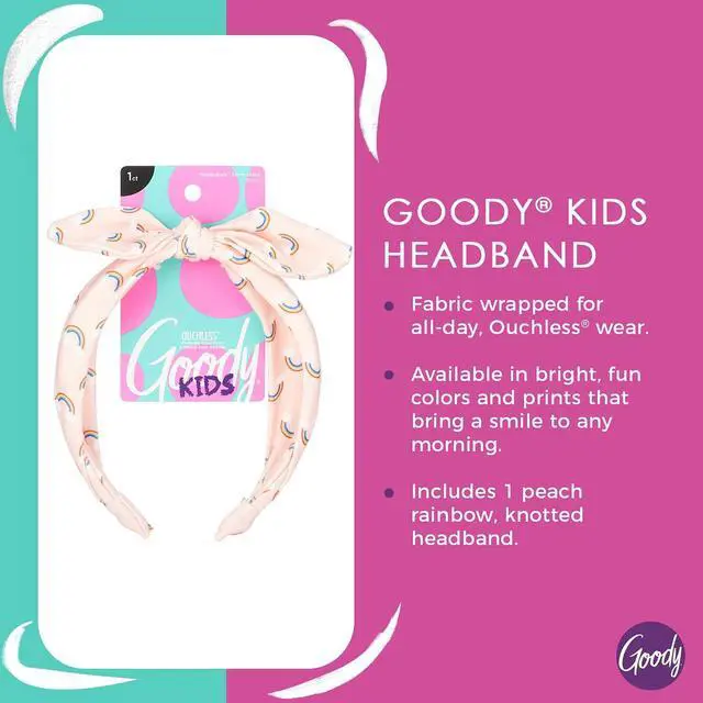 Alt view image 2 of 4 - Goody Kids Headband - Rainbow Print - Comfort Fit for All Day Wear - For All Hair Types - Hair Accessories