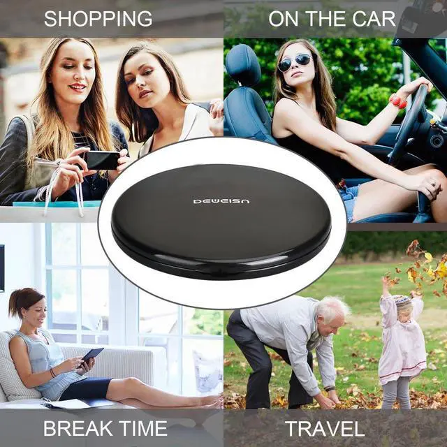 Alt view image 4 of 5 - deweisn Magnifying Compact Cosmetic Mirror Elegant Pocket Handheld Makeup Mirror with Powerful 10x Magnification and 1x True View Mirror for Travel or Your Purse