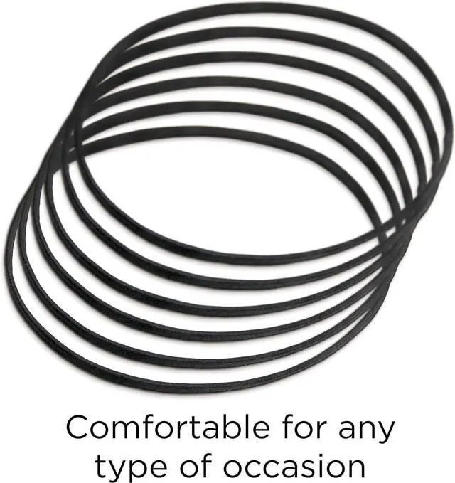 Alt view image 4 of 5 - GOODY Women's Ouchless Thin Hair Flat Narrow Headwrap, Black, 6 Count