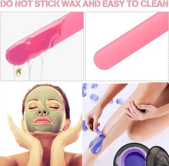 Alt view image 4 of 7 - 6Pcs silicone wax applicator Non-stick Waxing Applicator Hair Removal Sticks Applicator Spatula Reusable Hard Wax Scraper for Home Salon Body Use (mix Color)