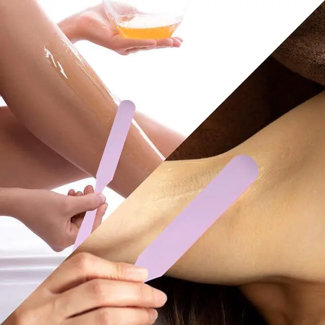Alt view image 6 of 7 - 6Pcs silicone wax applicator Non-stick Waxing Applicator Hair Removal Sticks Applicator Spatula Reusable Hard Wax Scraper for Home Salon Body Use (mix Color)