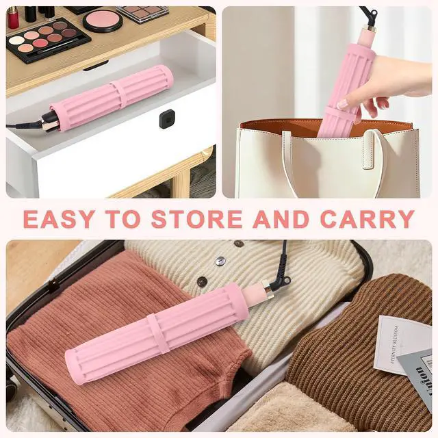 Alt view image 7 of 7 - Silicone Heat Resistant Mat for Hair Tools, Oversize, Pink | Professional Hair Tools Holder Mat for Curling Irons, Flat Irons and Hair Straighteners, Portable Travel Hot Tool Pad Cover