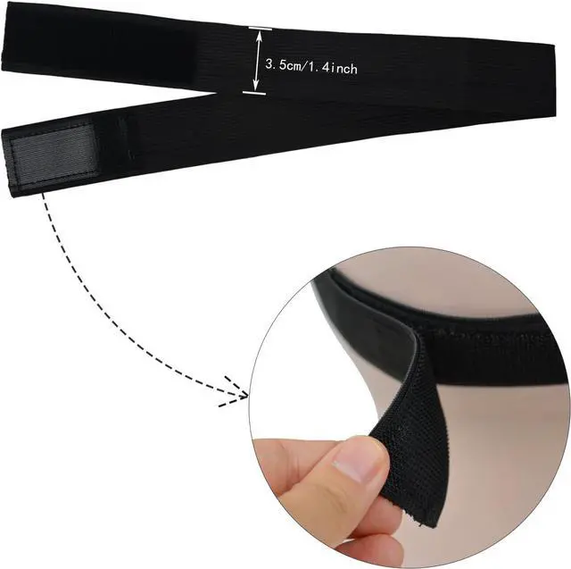 Alt view image 4 of 6 - 3 Pcs Elastic Band Lace Melting Bands Adjustable Wig Headbands for Lace Frontal Laying (Width 1.4 Inch)