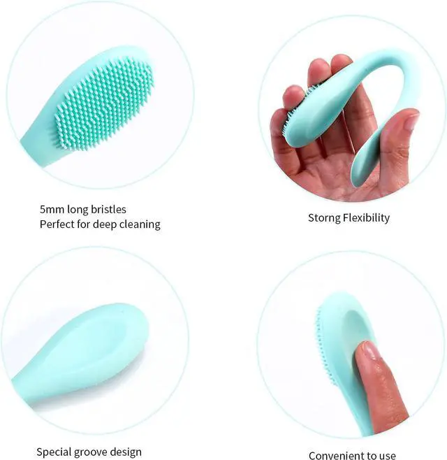 Alt view image 5 of 7 - MSQ Silicone Face Mask Brush, Soft Facial Cleansing Scrubber, 2 Pack Double-End Facial Mask Brush for Mud, Clay, Charcoal Mixed Mask, DIY, Skincare Applicator Tools (Pink)