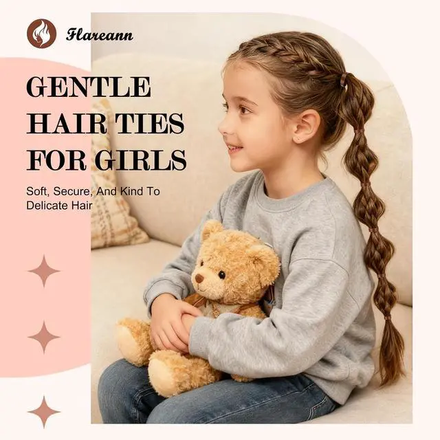 Alt view image 3 of 7 - 2000pcs Brown Hair Elastics, Hair Ties for Women & Girls | Soft brown rubber bands for hair. Stretchable, durable and secure for braids, ponytails, hairstyles and daily styling