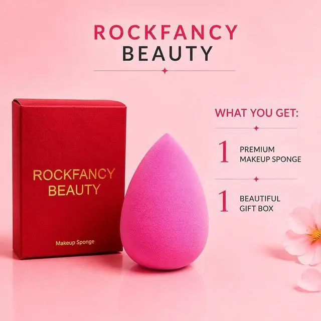 Alt view image 2 of 7 - Makeup Sponge Latex-Free Wet & Dry Dual-Use Soft Beauty Sponge for Liquid Cream Powder Foundation, Precise Tip for Full Face Sensitive Skin Makeup Application