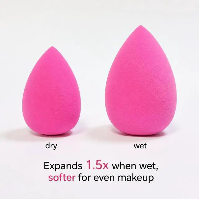 Alt view image 6 of 7 - Makeup Sponge Latex-Free Wet & Dry Dual-Use Soft Beauty Sponge for Liquid Cream Powder Foundation, Precise Tip for Full Face Sensitive Skin Makeup Application