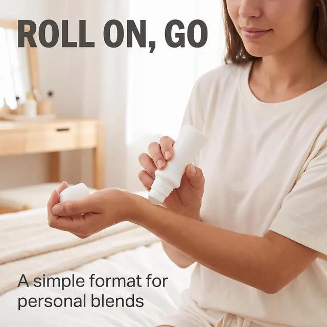 Alt view image 7 of 7 - 4 Pcs White 75ml Empty Refillable Plastic Roller Bottle Roll On Bottles Rollerball Bottles Containers for Essential Oil DIY Deodorant Roller Bottle Refillable Containers