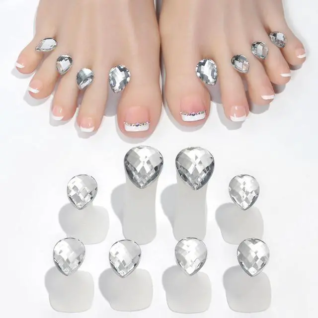 Alt view image 4 of 7 - 16pcs Nail Polish Toe Stretcher Toe Separators Silicone Nail Art Finger Separators Toe Stretcher Manicure Pedicure Tools for Toes Finger(8pcs Water Drops + 8pcs Red Heart Shapes)