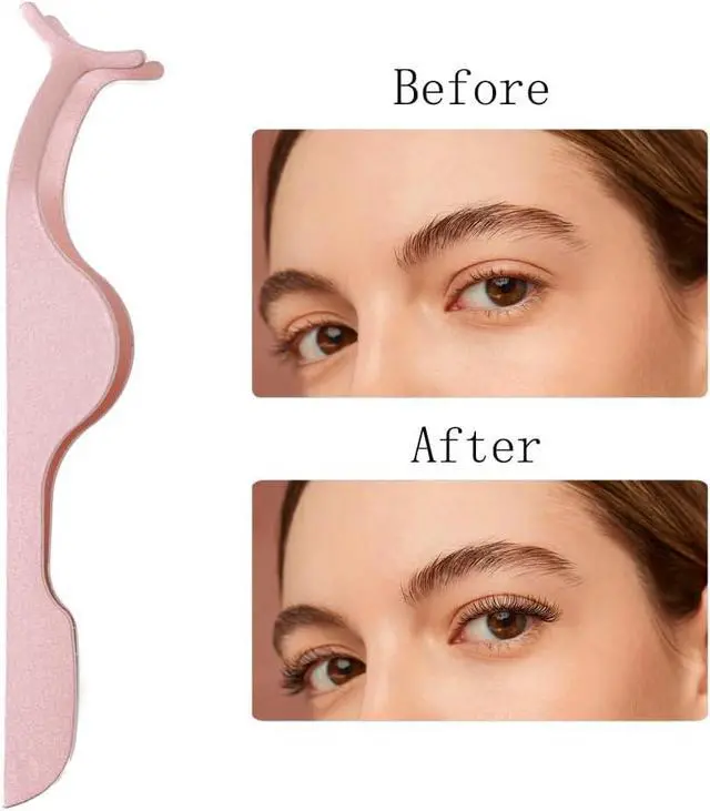 Alt view image 5 of 7 - False Eyelash Applicator Tool Eyelash Tweezers for Strip Lashes | 3PCS Stainless Steel Lash Extension Applicator Nipper Easy Apply & Remove Lashes Makeup Tools (Black, Rose Gold,Rainbow)
