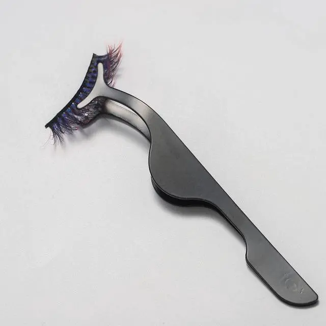 Alt view image 6 of 7 - False Eyelash Applicator Tool Eyelash Tweezers for Strip Lashes | 3PCS Stainless Steel Lash Extension Applicator Nipper Easy Apply & Remove Lashes Makeup Tools (Black, Rose Gold,Rainbow)