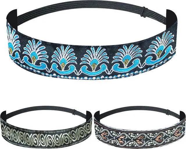 Main image of 3Pcs Elastic Woman Headbands,Adjustable Hairband,Hair Bands,Stretchy Hair Headbands,Classic Fashion Headdress Accessories for Women Sport Yoga Work Makeup