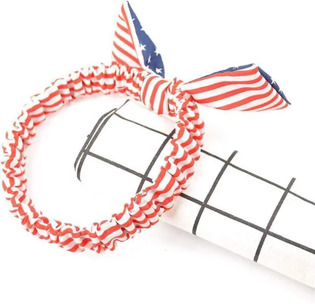 Alt view image 5 of 5 - Women Hairbands Elastic Running Sport Headband Hair Accessories for 4th of July Stars Stripes Headwrap TS06N (Baby + Adult)