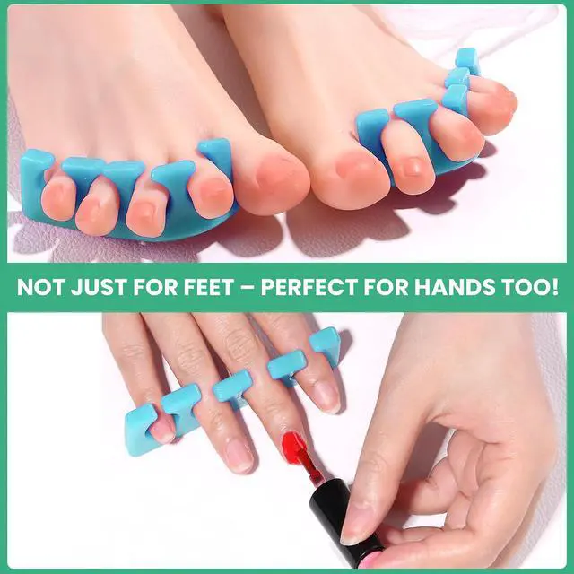 Alt view image 7 of 7 - Iconikal 8-Pack Pedicure Gel Toe Separator 5x1.2" Soft Reusable Bunion