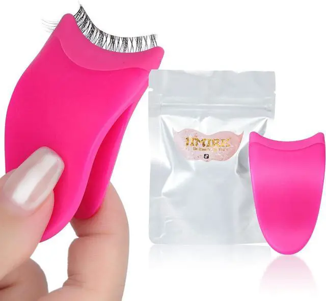Main image of False Eyelashes Applicator Tool Lashes Clip for Beginners Easy to Apply Eyelashes Daily Use Buddy Tool Pinzas para Pestañas (Plum)