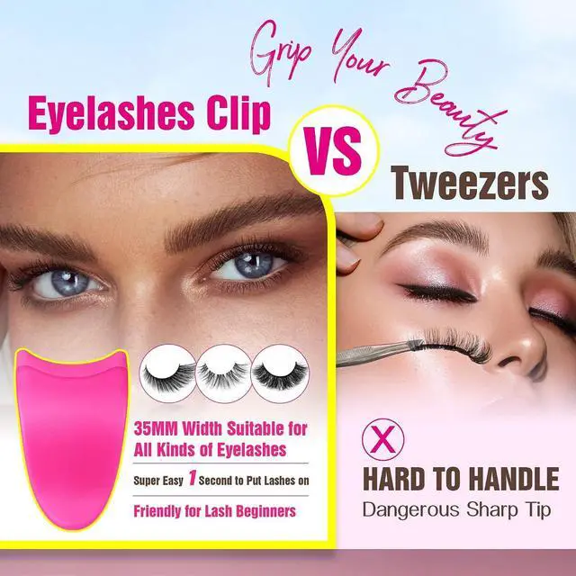 Alt view image 3 of 7 - False Eyelashes Applicator Tool Lashes Clip for Beginners Easy to Apply Eyelashes Daily Use Buddy Tool Pinzas para Pestañas (Plum)