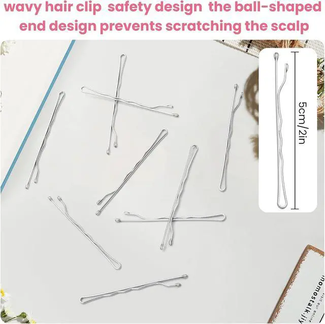 Alt view image 4 of 6 - Silver bobby pins, suitable for white hair, with storage case, suitable for all hair types (Silver-10)