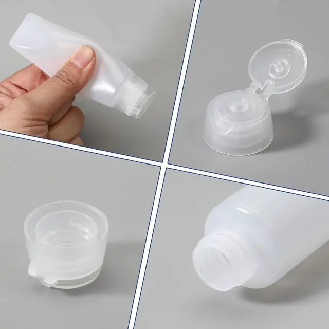 Alt view image 4 of 7 - 6 Pcs 1 oz Travel Bottles Empty Refillable Toothpaste Tubes Leak Proof Empty Squeeze Tubes Travel Toothpaste Container for Toiletries BPA Free Refillable Tube Squeeze Bottle PE Travel-Size Bottles