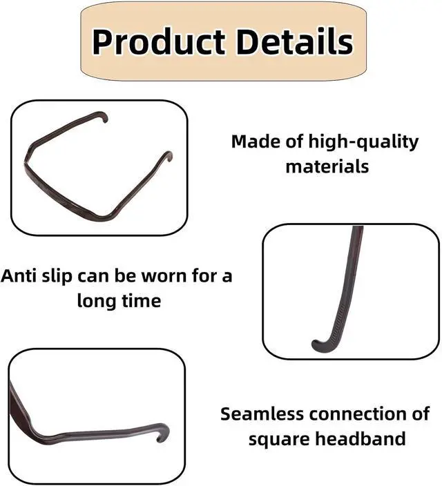 Alt view image 3 of 7 - 4 PCS Square Invisible Headband for Women Square Headbands Fits Like Sunglasses Comfort Fit Hair Accessories for Workout Yoga and Daily Use