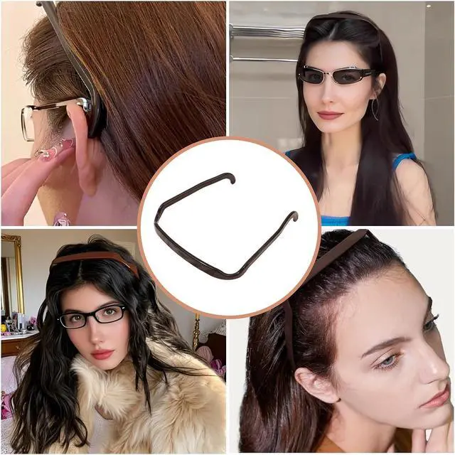 Alt view image 7 of 7 - 4 PCS Square Invisible Headband for Women Square Headbands Fits Like Sunglasses Comfort Fit Hair Accessories for Workout Yoga and Daily Use