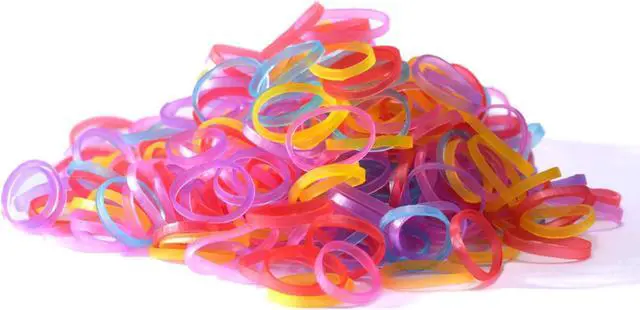 Alt view image 3 of 6 - Youxuan Kids Elastics No Damage Colored Hair Bands Fashion Girls Hair Ties 1000 Count Small Size