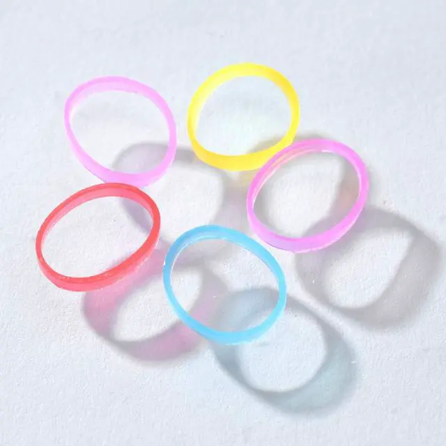 Alt view image 5 of 6 - Youxuan Kids Elastics No Damage Colored Hair Bands Fashion Girls Hair Ties 1000 Count Small Size