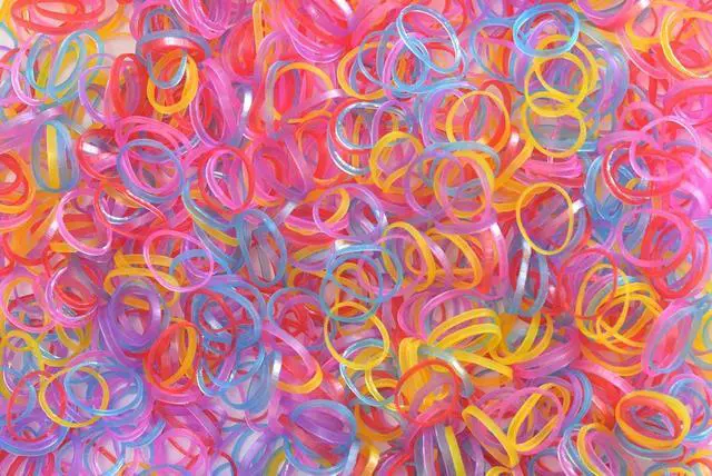 Alt view image 4 of 6 - Youxuan Kids Elastics No Damage Colored Hair Bands Fashion Girls Hair Ties 1000 Count Small Size