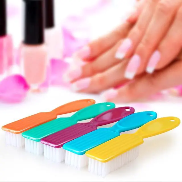 Alt view image 4 of 7 - HOFASON 6 Pack Nail Brush for Cleaning Fingernails, Nail Brush Handle Grip Brush for Nail and Toenail Foot, Nail Dust Brush Manicure Pedicure Tools Scrubbing Brush Women Men Home Salon (Bright Colors)