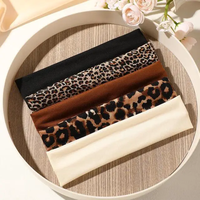 Alt view image 5 of 7 - 5PCS Animal Print Pattern Headband, Fashion Hair Accessories, Hair Band for Women, Stylish Hair Accessory (brown)