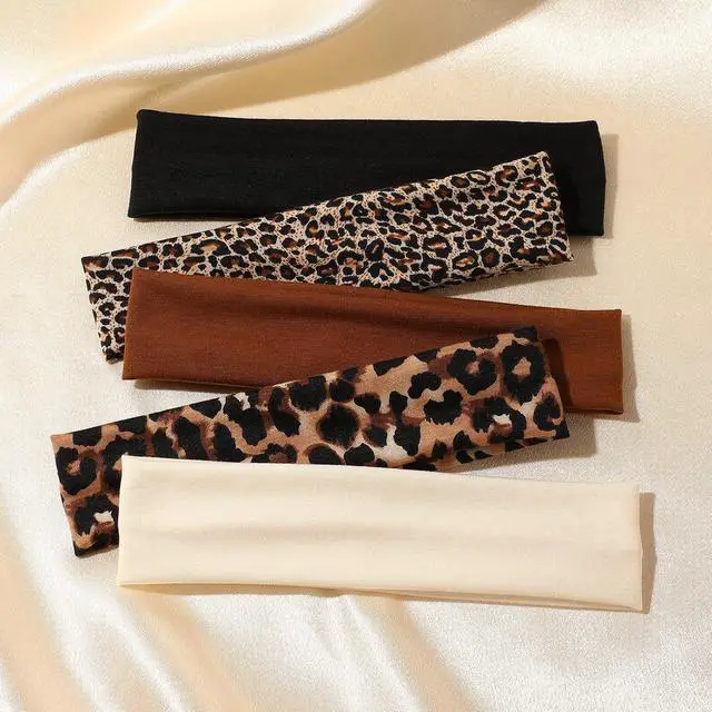 Alt view image 4 of 7 - 5PCS Animal Print Pattern Headband, Fashion Hair Accessories, Hair Band for Women, Stylish Hair Accessory (brown)