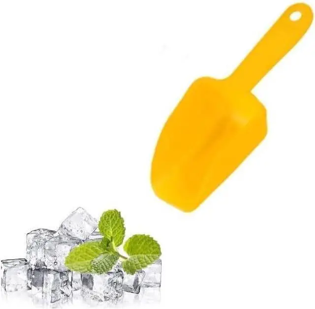 Main image of Plastic Ice Scoop, Kitchen Ice Scooper for Maker, Scooper for Freezer Bar Wedding Party Small Food Scoops for Pet Animal Dog Food Candy Scoop Beach Shovel Tools (yellow)