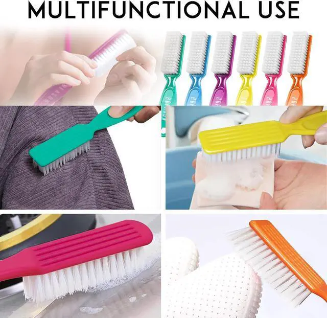 Alt view image 7 of 7 - HOFASON 6 Pack Nail Brush for Cleaning Fingernails, Nail Brush Handle Grip Brush for Nail and Toenail Foot, Nail Dust Brush Manicure Pedicure Tools Scrubbing Brush Women Men Home Salon (Bright Colors)