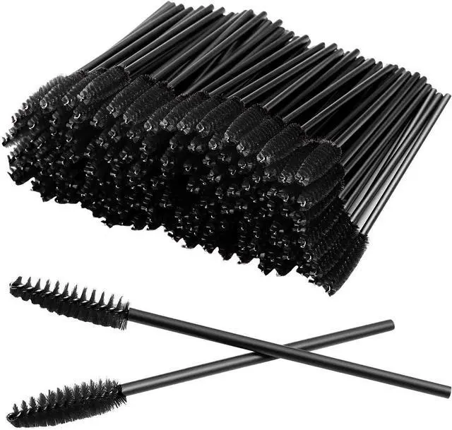 Main image of 100 Pcs Disposable Eyelash Brushes for Eye Lashes and Makeup (Black)