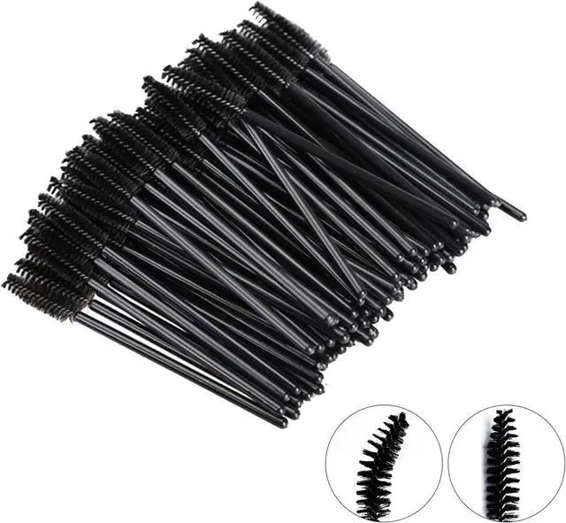 Alt view image 4 of 7 - 100 Pcs Disposable Eyelash Brushes for Eye Lashes and Makeup (Black)
