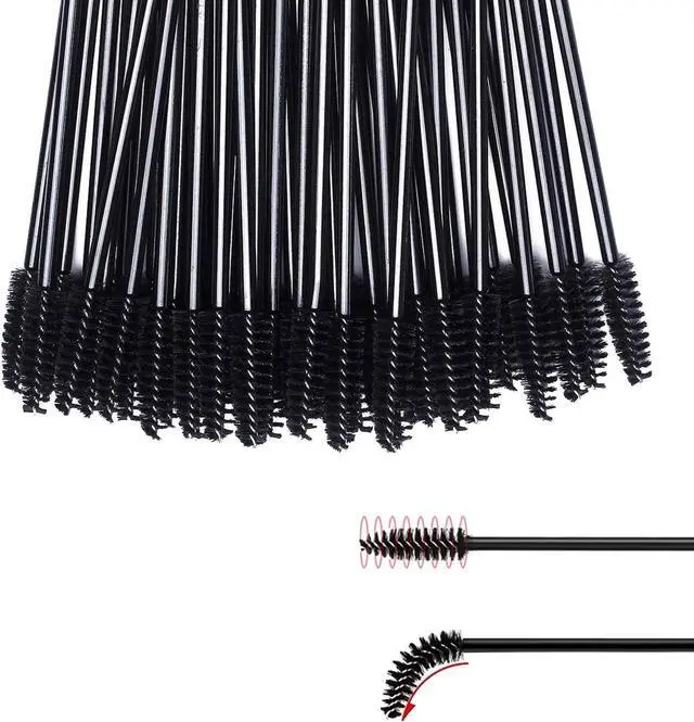 Alt view image 5 of 7 - 100 Pcs Disposable Eyelash Brushes for Eye Lashes and Makeup (Black)