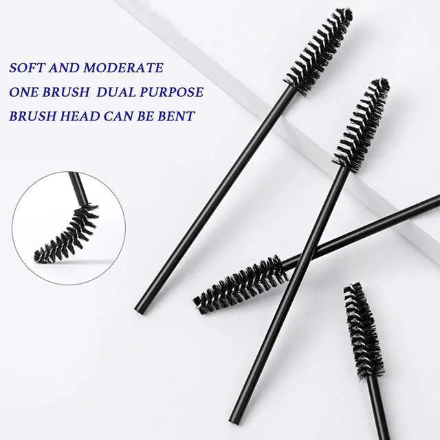 Alt view image 6 of 7 - 100 Pcs Disposable Eyelash Brushes for Eye Lashes and Makeup (Black)