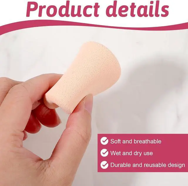 Alt view image 3 of 7 - 2 Pcs Foundation Sponge, Rectangle Makeup Sponges for Foundation, for All Skin Types, Powder Puff for Flawless Application, Wet and Dry Dual Use