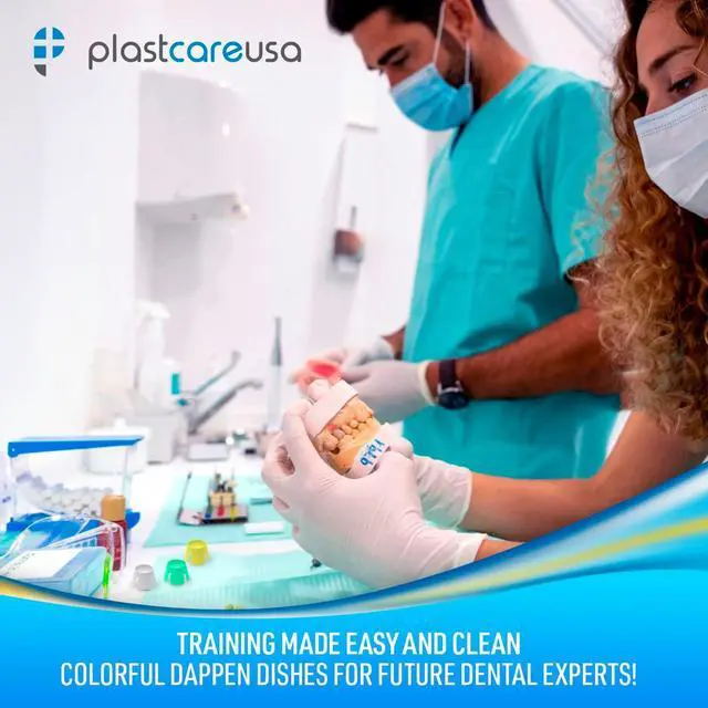 Alt view image 4 of 7 - 200 PlastCare USA Assorted Dappen Dish, Disposable Small Plastic Containers Liquid Bowls for Dental and Nail Procedures